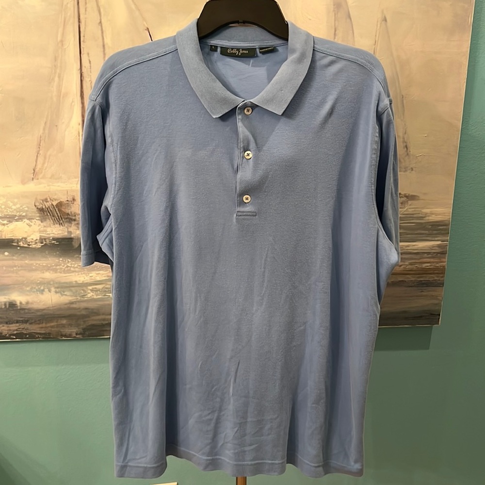 Men’s Bobby Jones Blue Cotton Golf Polo, Large*